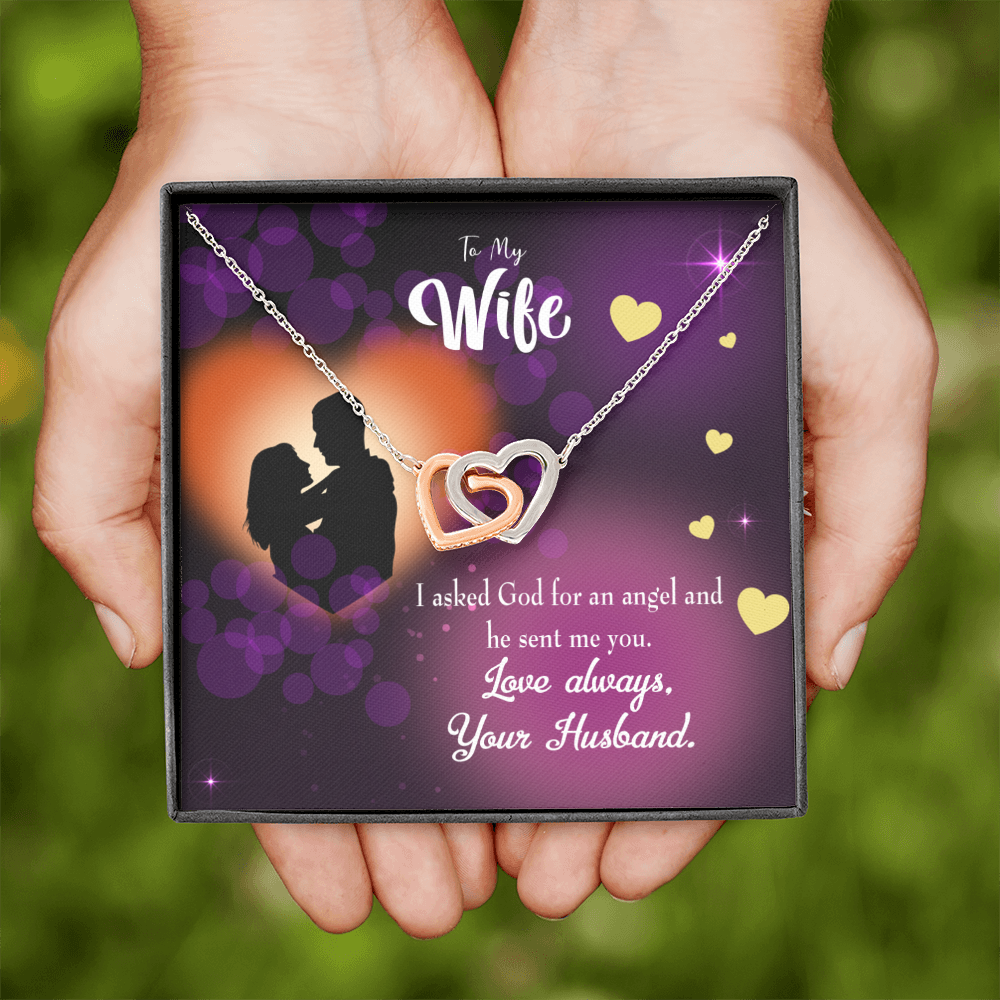 To My Wife You're an Angel Inseparable Necklace-Express Your Love Gifts