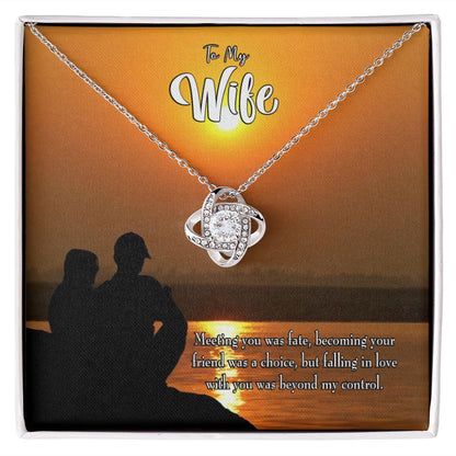 To My Wife You're my Fate Infinity Knot Necklace Message Card-Express Your Love Gifts