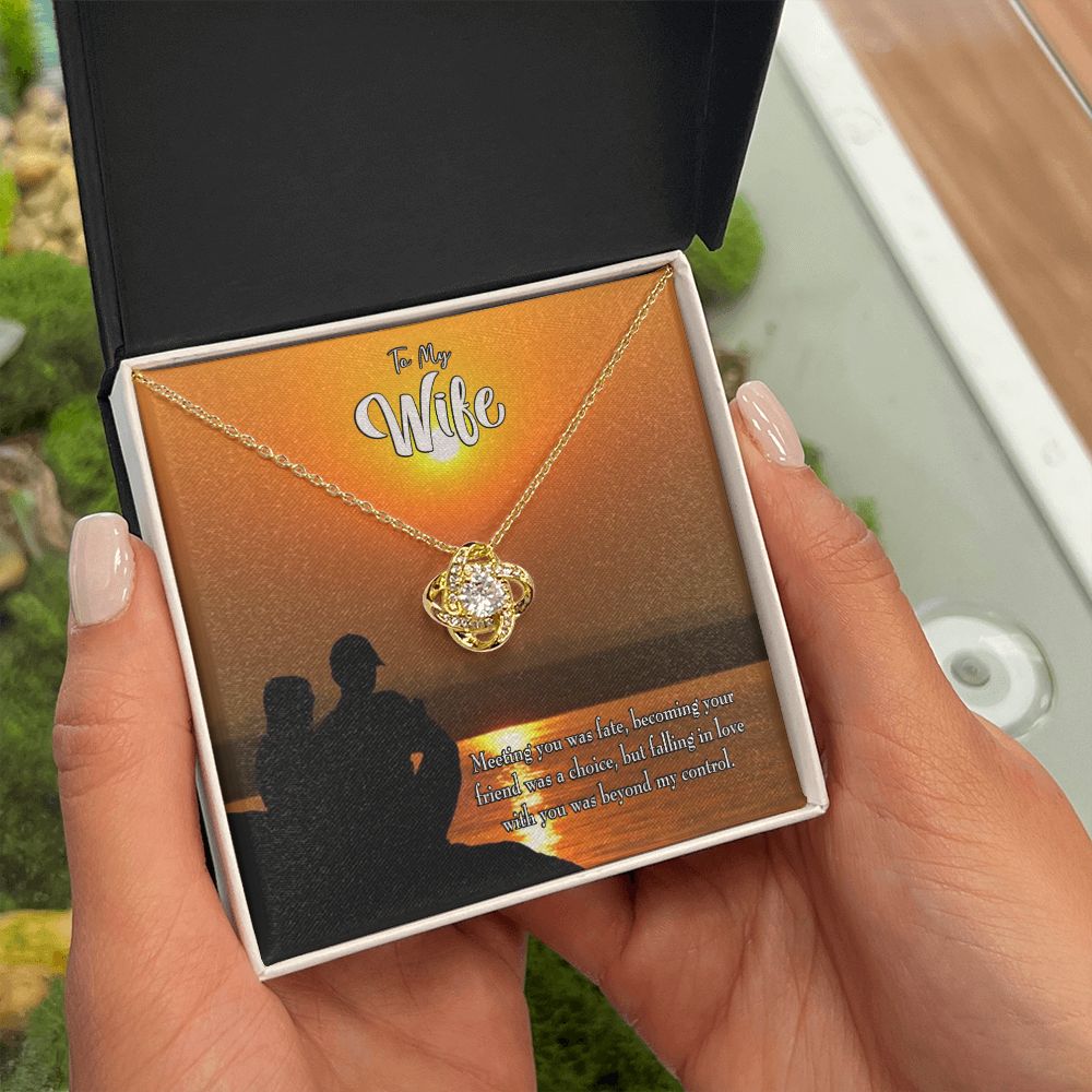 To My Wife You're my Fate Infinity Knot Necklace Message Card-Express Your Love Gifts