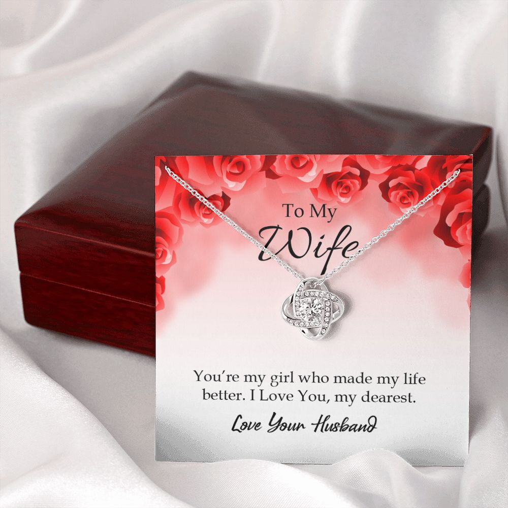 To My Wife You’re My Girl Infinity Knot Necklace Message Card-Express Your Love Gifts