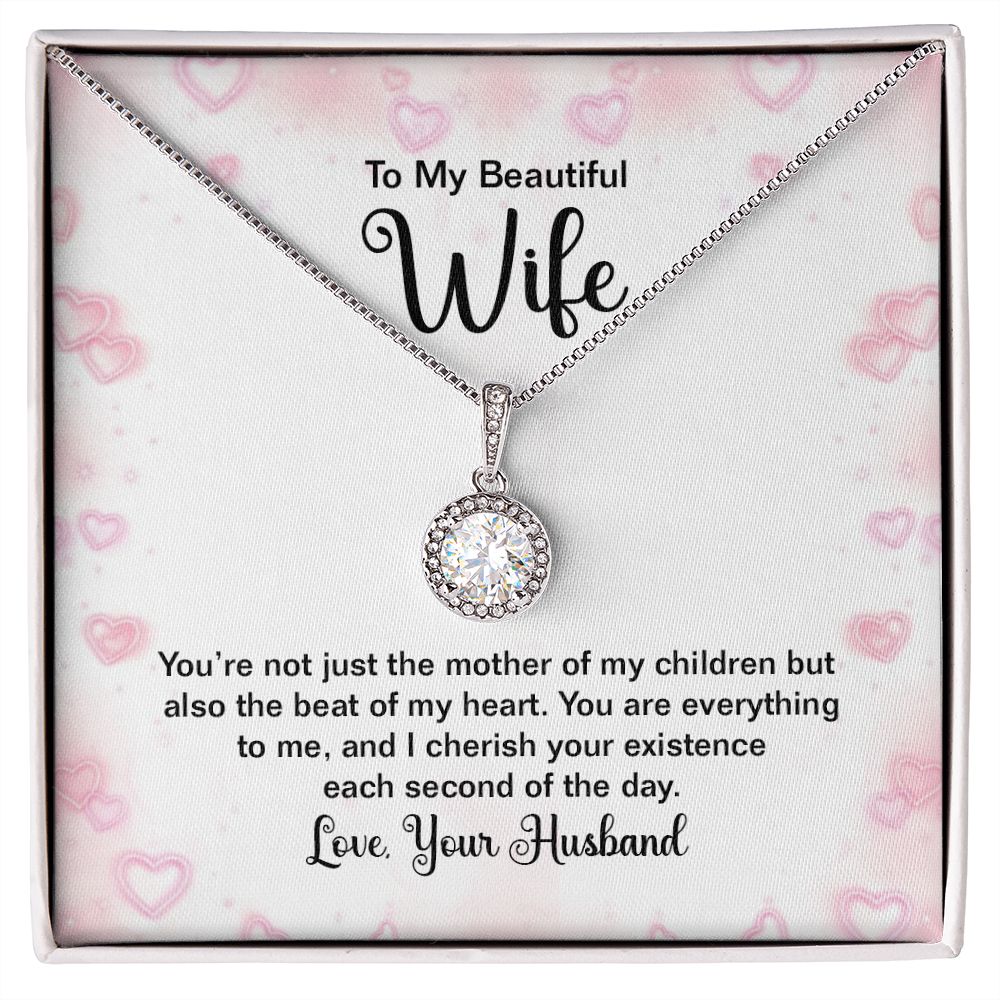 To My Wife You're Not Just the Mother of My Children Eternal Hope Necklace Message Card-Express Your Love Gifts