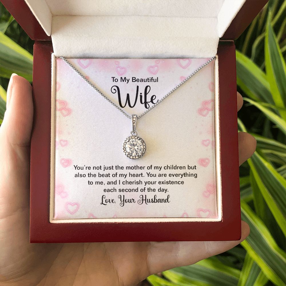 To My Wife You're Not Just the Mother of My Children Eternal Hope Necklace Message Card-Express Your Love Gifts