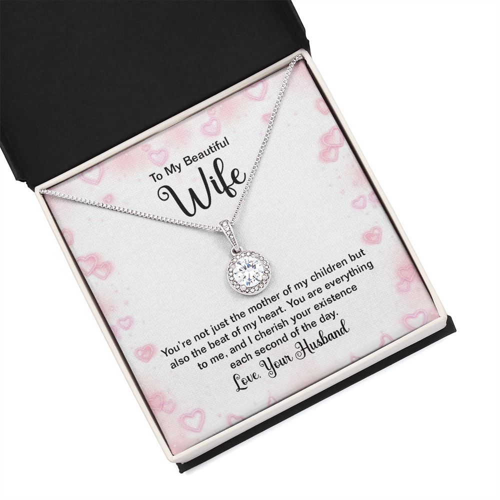 To My Wife You're Not Just the Mother of My Children Eternal Hope Necklace Message Card-Express Your Love Gifts
