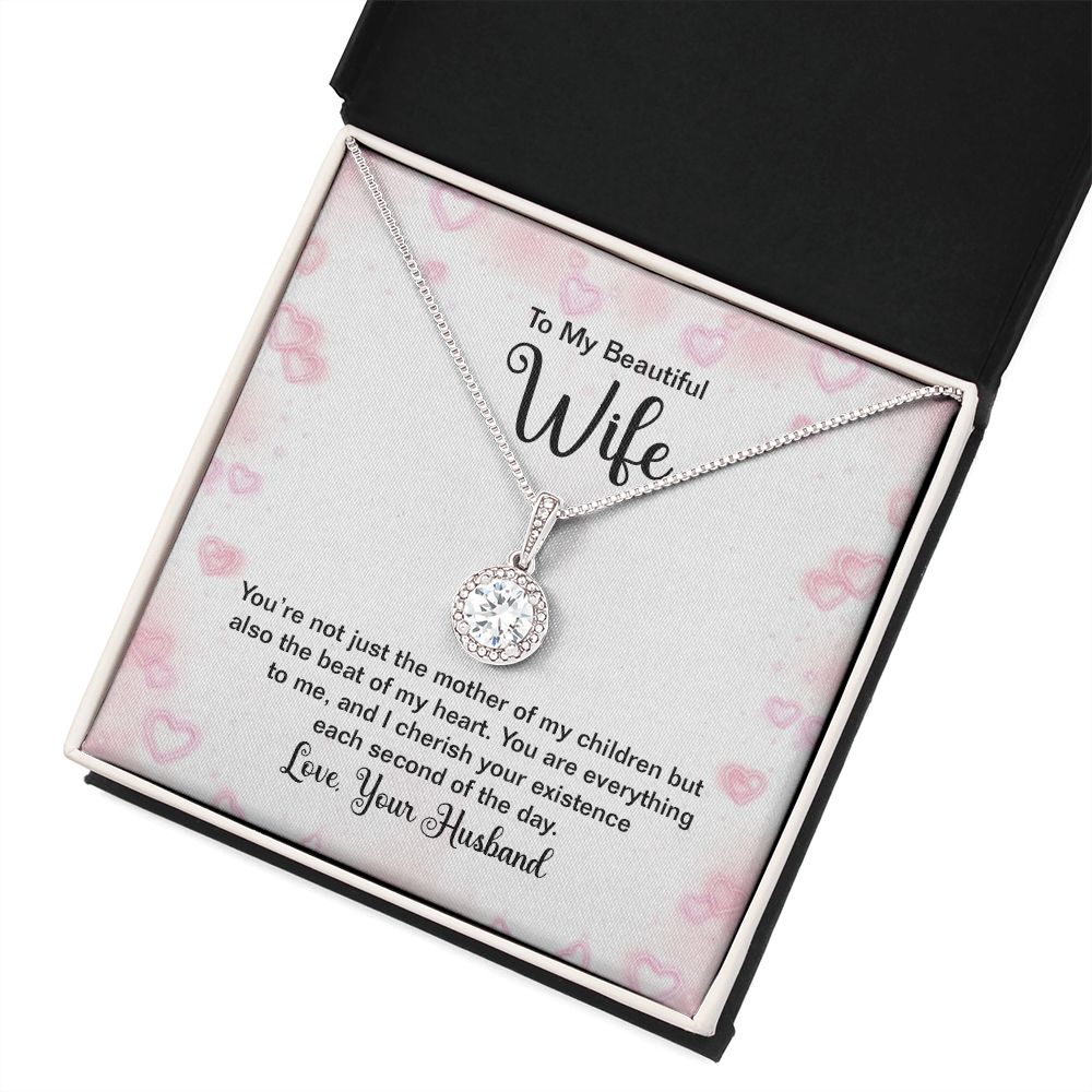 To My Wife You're Not Just the Mother of My Children Eternal Hope Necklace Message Card-Express Your Love Gifts