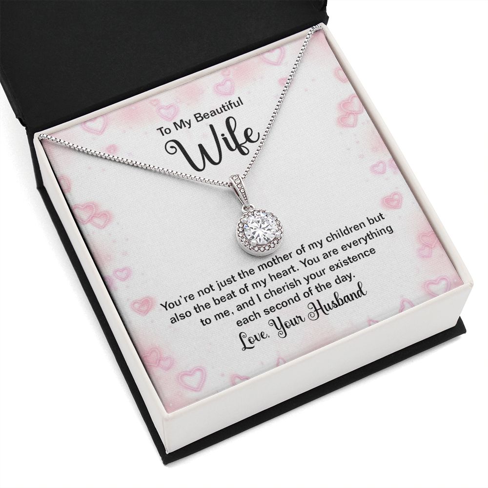 To My Wife You're Not Just the Mother of My Children Eternal Hope Necklace Message Card-Express Your Love Gifts