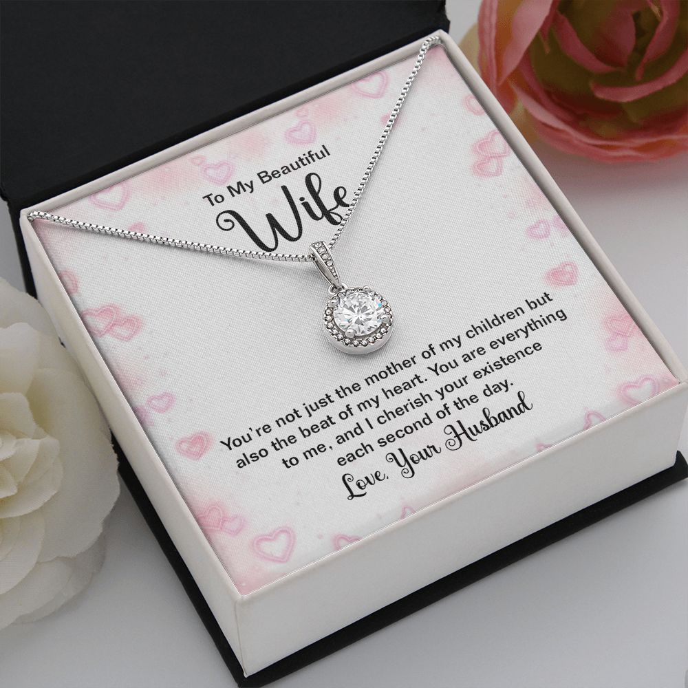 To My Wife You're Not Just the Mother of My Children Eternal Hope Necklace Message Card-Express Your Love Gifts