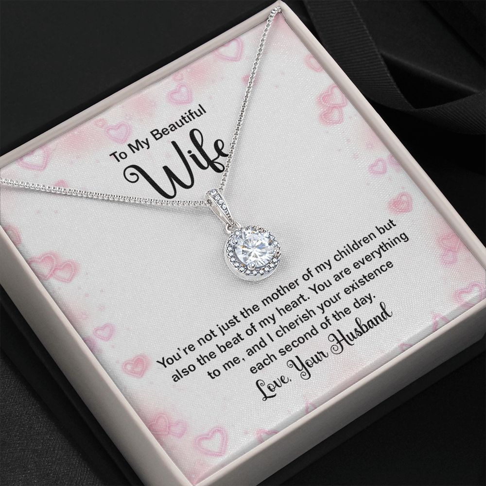 To My Wife You're Not Just the Mother of My Children Eternal Hope Necklace Message Card-Express Your Love Gifts