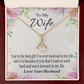 To My Wife You’re The Best Gift Alluring Ribbon Necklace Message Card-Express Your Love Gifts