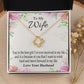 To My Wife You’re The Best Gift Infinity Knot Necklace Message Card-Express Your Love Gifts