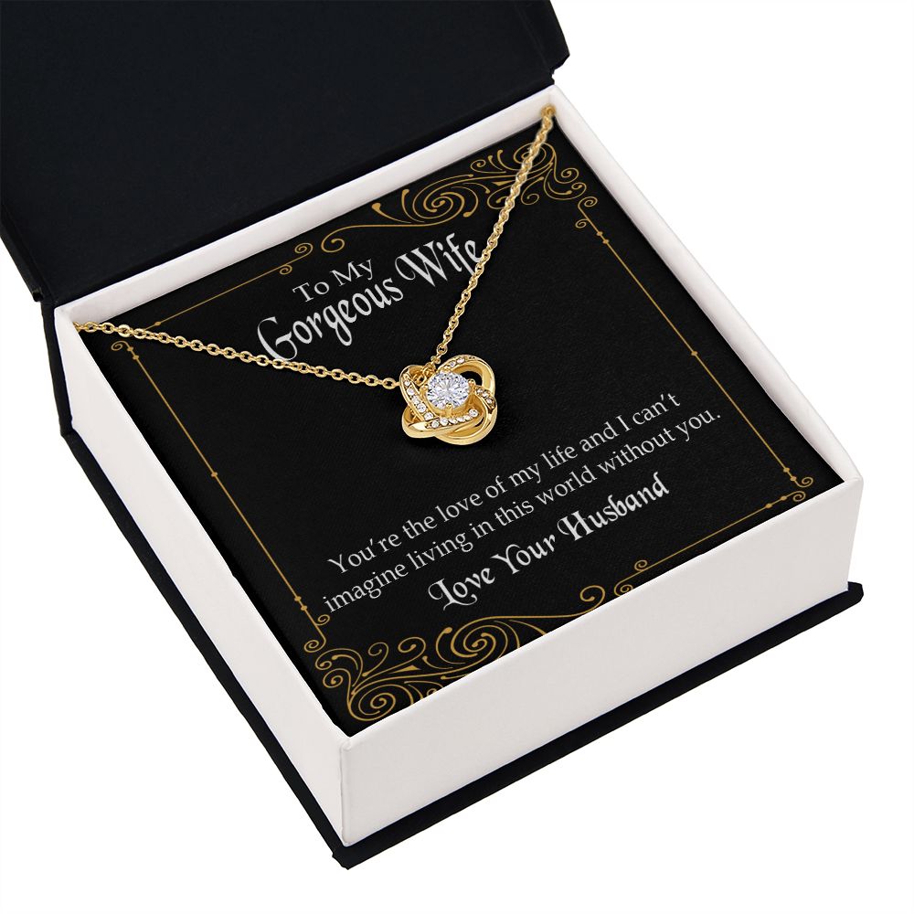 To My Wife You’re The Love of My Life Infinity Knot Necklace Message Card-Express Your Love Gifts