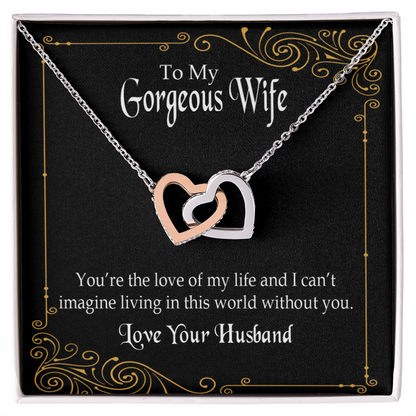 To My Wife You’re The Love of My Life Inseparable Necklace-Express Your Love Gifts