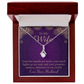 To My Wife Your Kiss Mends My Heart Alluring Ribbon Necklace Message Card-Express Your Love Gifts