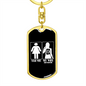 To My Wife Your Wife My Wife Boss Babe Keychain Stainless Steel or 18k Gold Dog Tag Keyring-Express Your Love Gifts