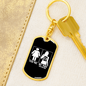 To My Wife Your Wife My Wife Boss Babe Keychain Stainless Steel or 18k Gold Dog Tag Keyring-Express Your Love Gifts