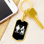 To My Wife Your Wife My Wife Boss Babe Keychain Stainless Steel or 18k Gold Dog Tag Keyring-Express Your Love Gifts