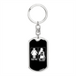 To My Wife Your Wife My Wife Boss Babe Keychain Stainless Steel or 18k Gold Dog Tag Keyring-Express Your Love Gifts