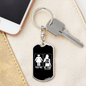 To My Wife Your Wife My Wife Boss Babe Keychain Stainless Steel or 18k Gold Dog Tag Keyring-Express Your Love Gifts