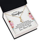 To Our Daughter We Love You Alluring Ribbon Necklace Message Card-Express Your Love Gifts