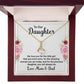 To Our Daughter We Love You Alluring Ribbon Necklace Message Card-Express Your Love Gifts