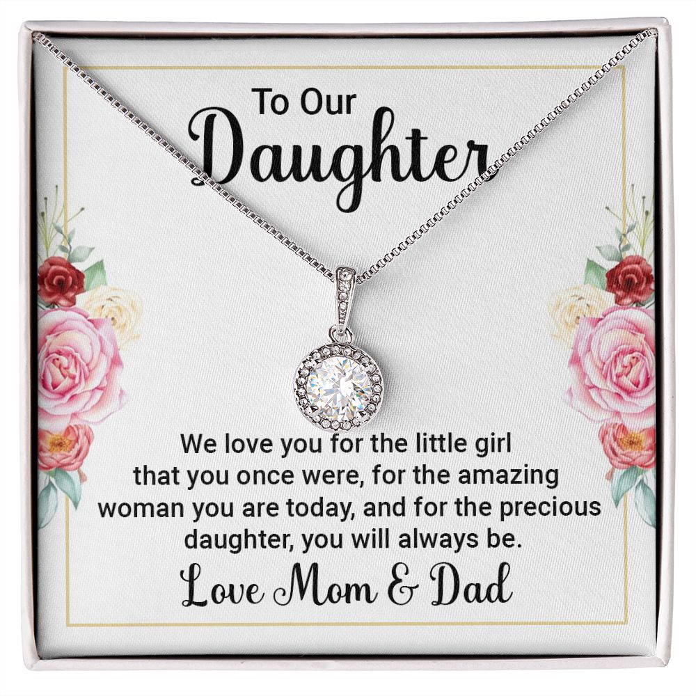 To Our Daughter We Love You Eternal Hope Necklace Message Card-Express Your Love Gifts