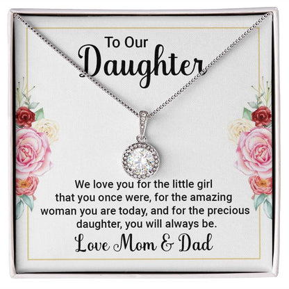 To Our Daughter We Love You Eternal Hope Necklace Message Card-Express Your Love Gifts