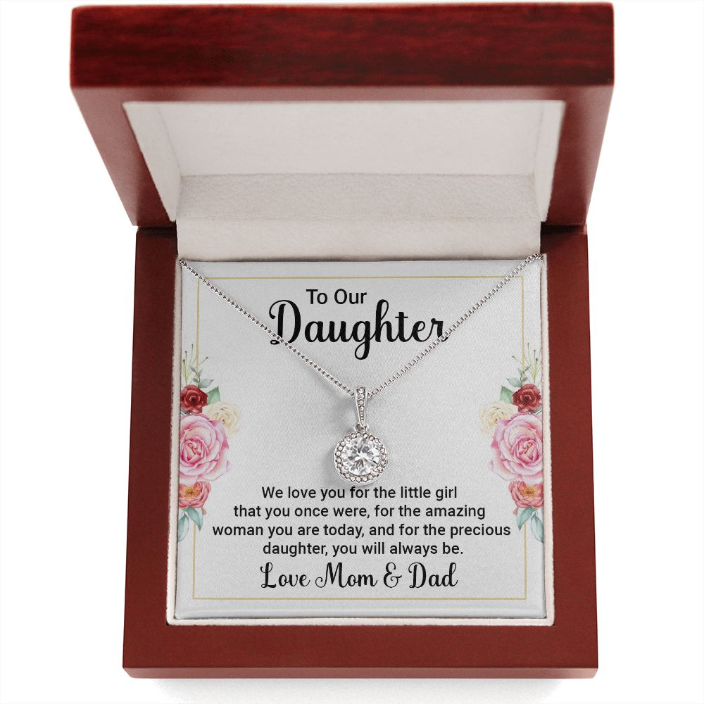 To Our Daughter We Love You Eternal Hope Necklace Message Card-Express Your Love Gifts