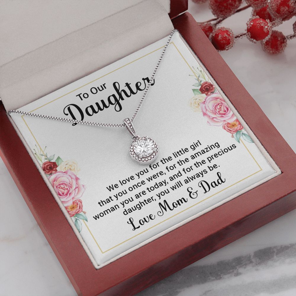 To Our Daughter We Love You Eternal Hope Necklace Message Card-Express Your Love Gifts