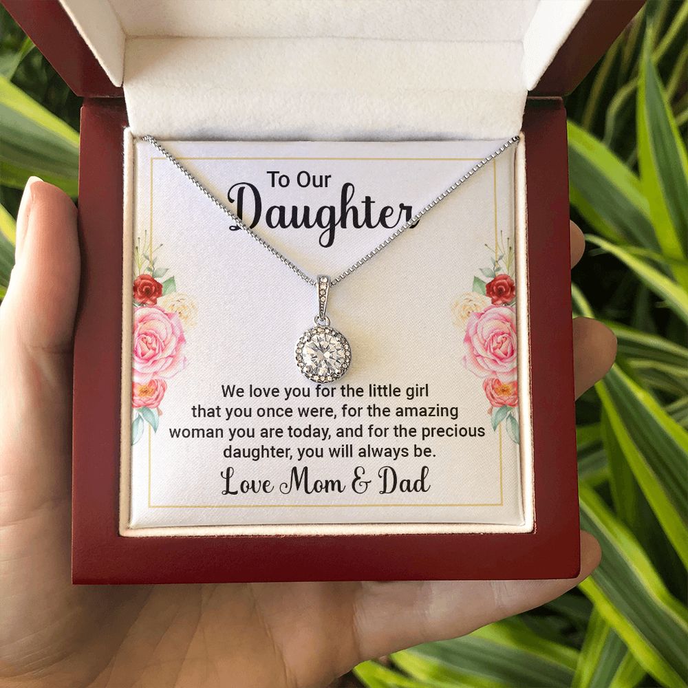 To Our Daughter We Love You Eternal Hope Necklace Message Card-Express Your Love Gifts