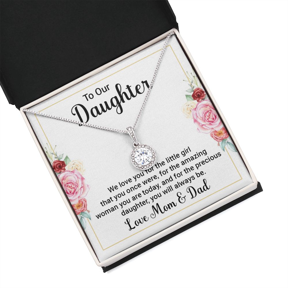 To Our Daughter We Love You Eternal Hope Necklace Message Card-Express Your Love Gifts