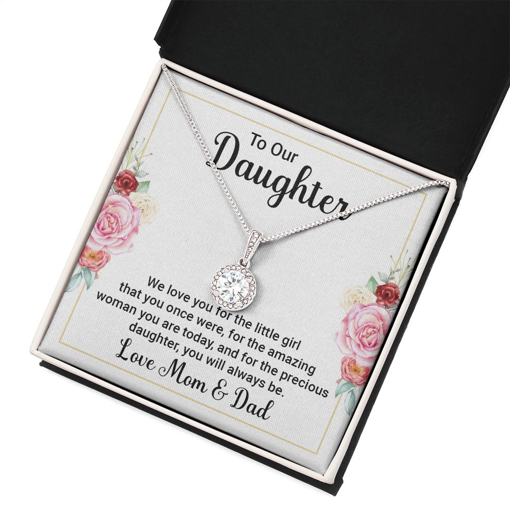 To Our Daughter We Love You Eternal Hope Necklace Message Card-Express Your Love Gifts