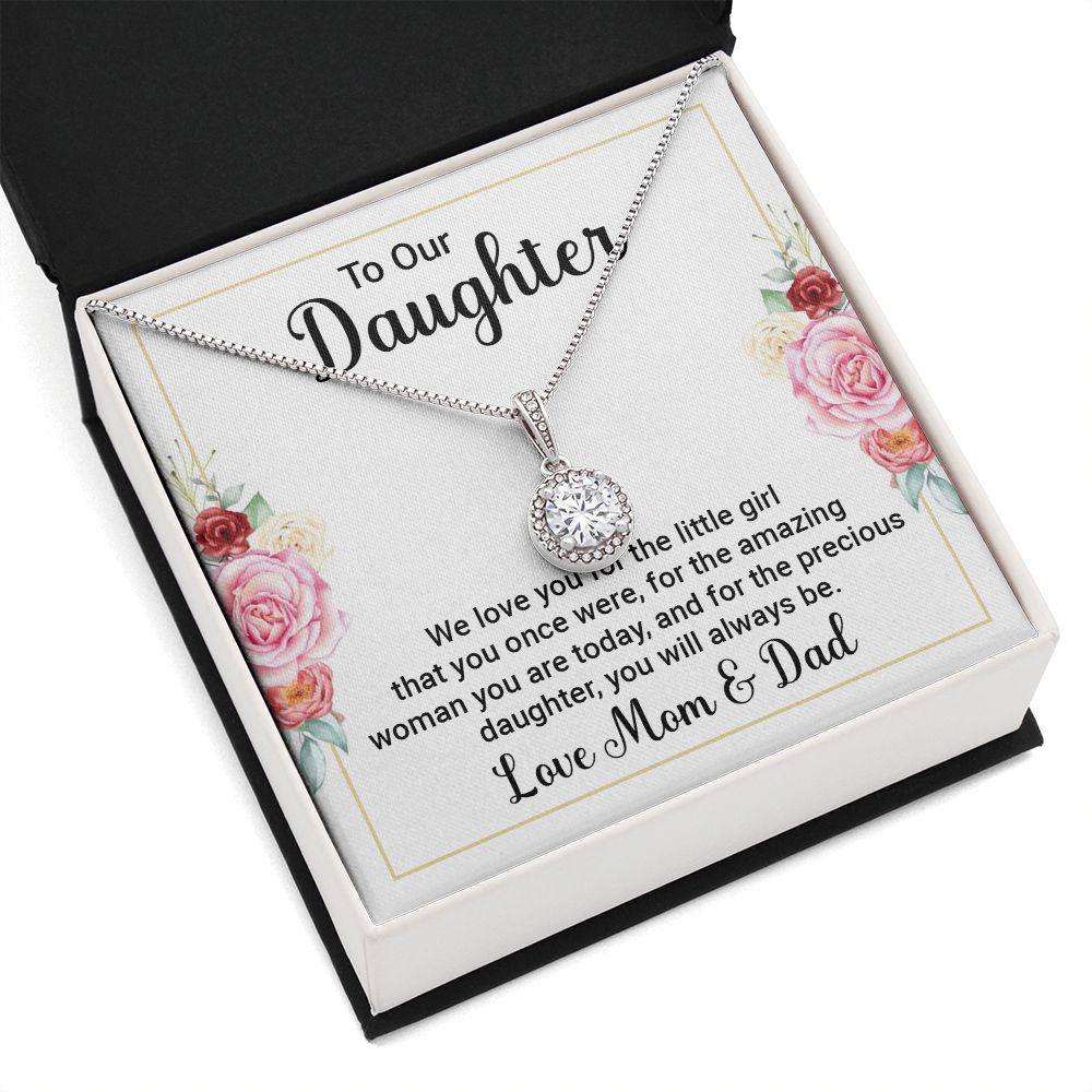 To Our Daughter We Love You Eternal Hope Necklace Message Card-Express Your Love Gifts