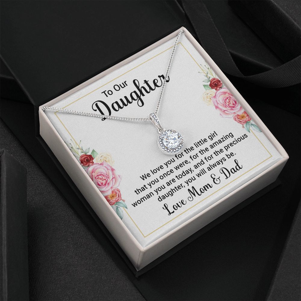 To Our Daughter We Love You Eternal Hope Necklace Message Card-Express Your Love Gifts