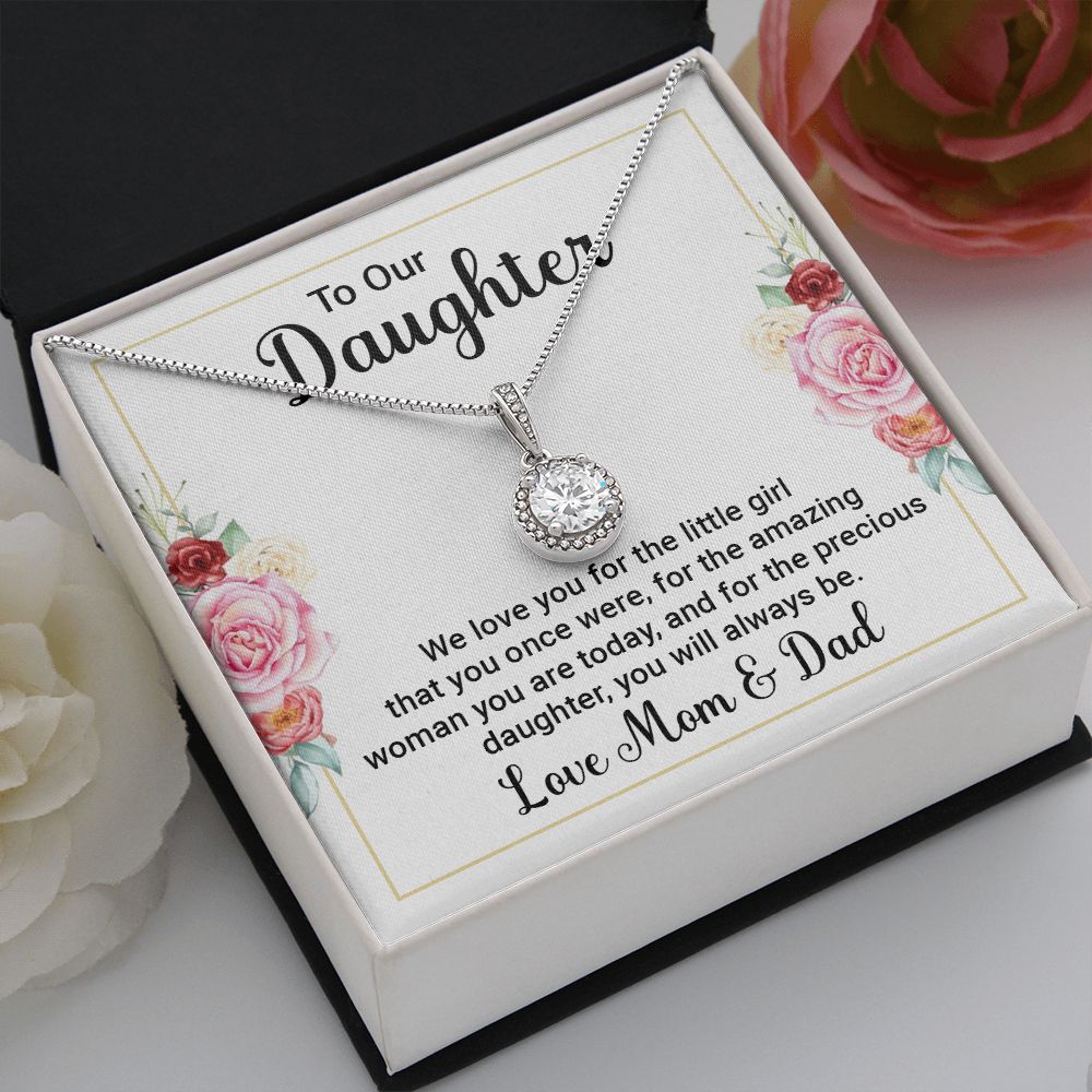 To Our Daughter We Love You Eternal Hope Necklace Message Card-Express Your Love Gifts
