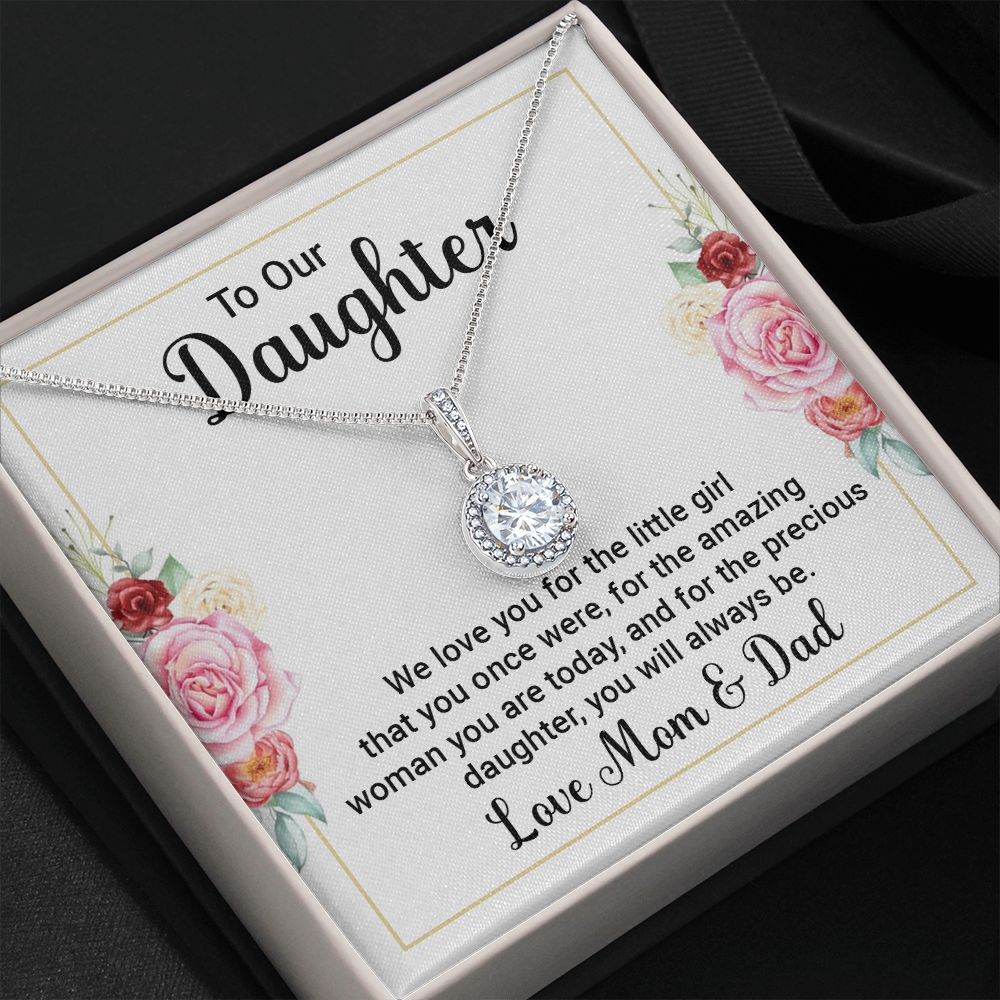 To Our Daughter We Love You Eternal Hope Necklace Message Card-Express Your Love Gifts