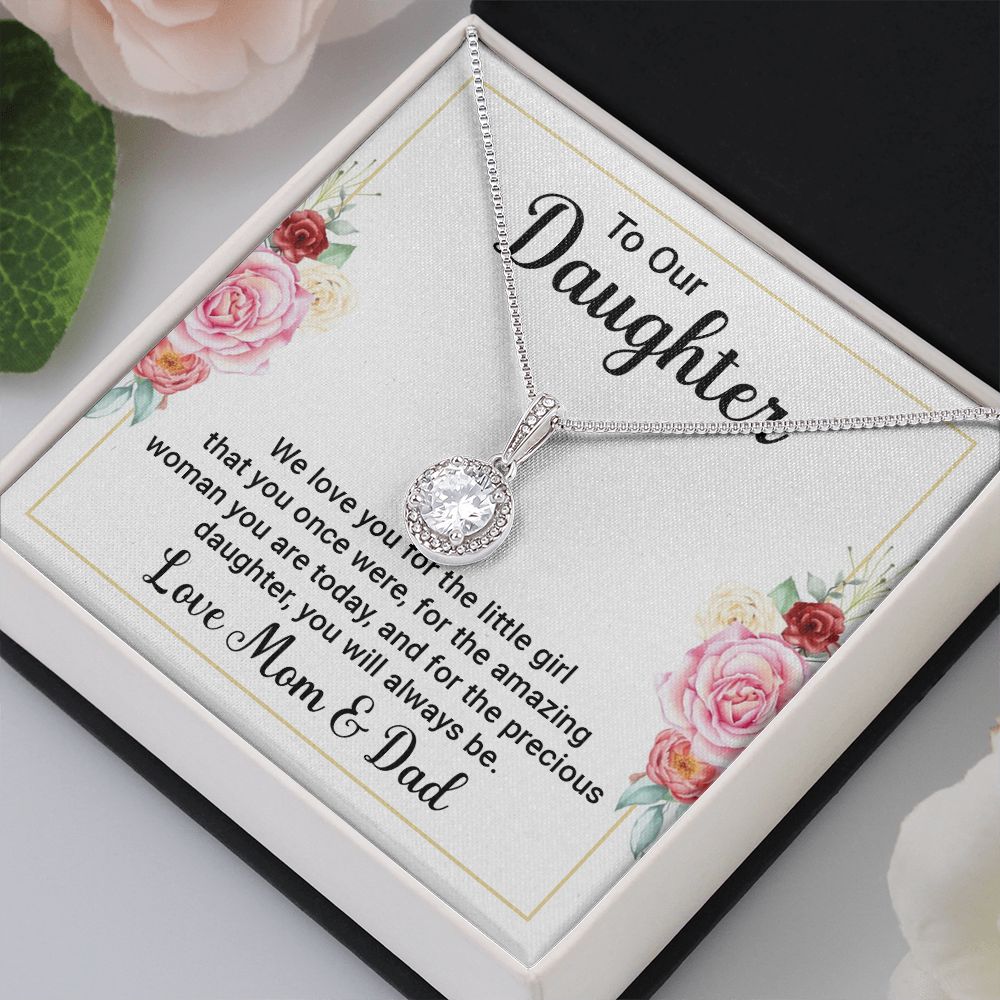 To Our Daughter We Love You Eternal Hope Necklace Message Card-Express Your Love Gifts