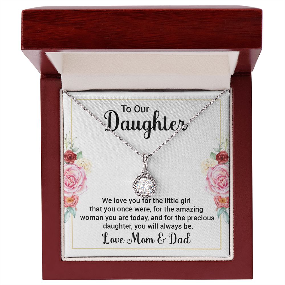 To Our Daughter We Love You Eternal Hope Necklace Message Card-Express Your Love Gifts