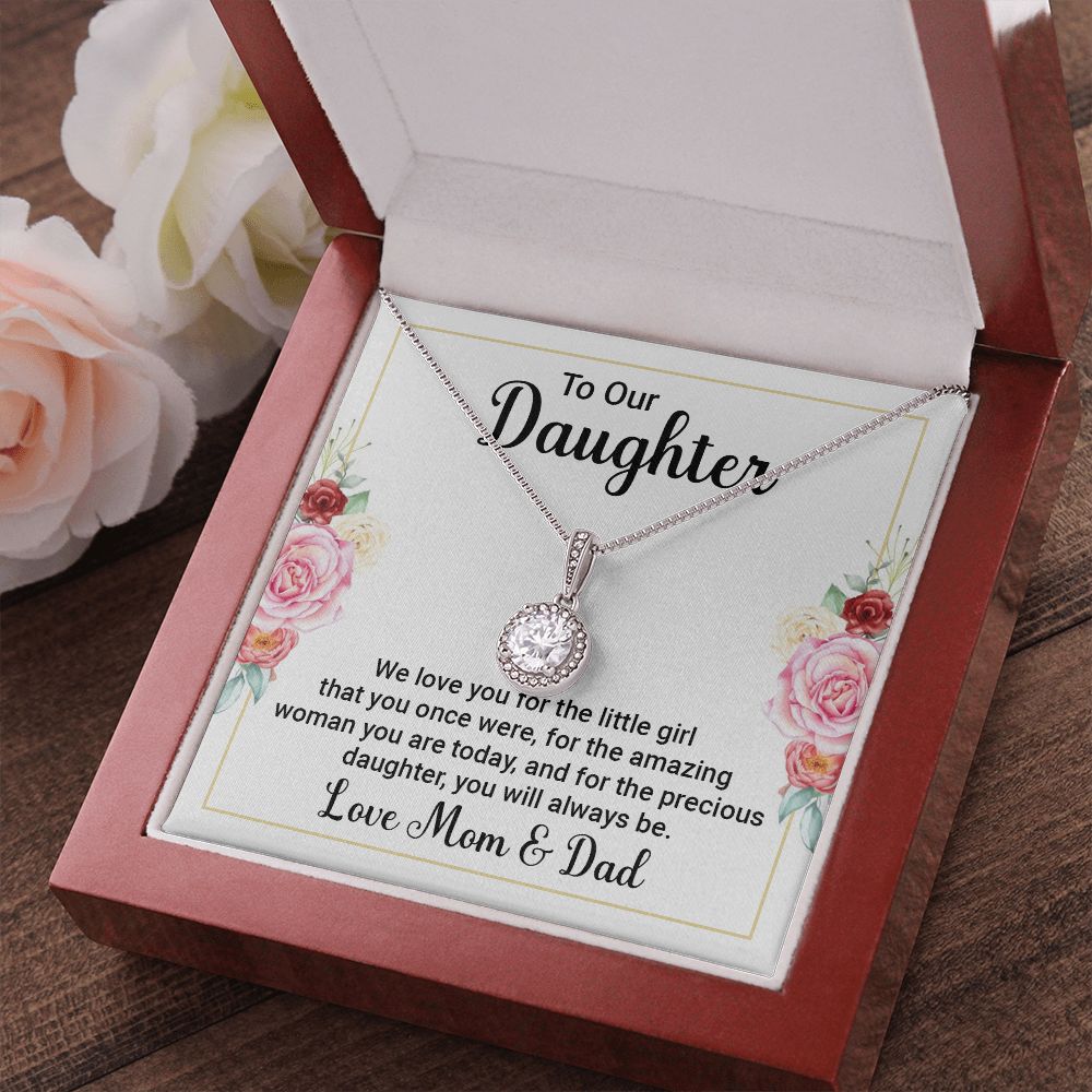 To Our Daughter We Love You Eternal Hope Necklace Message Card-Express Your Love Gifts