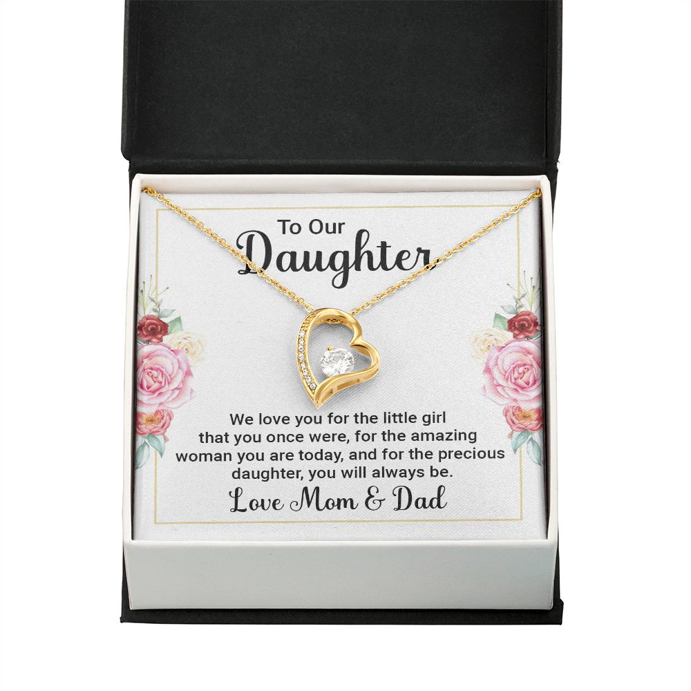 To Our Daughter We Love You Forever Necklace w Message Card-Express Your Love Gifts