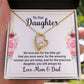 To Our Daughter We Love You Forever Necklace w Message Card-Express Your Love Gifts