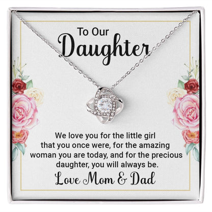 To Our Daughter We Love You Infinity Knot Necklace Message Card-Express Your Love Gifts