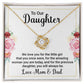 To Our Daughter We Love You Infinity Knot Necklace Message Card-Express Your Love Gifts
