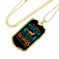 To Ride a Horse is to Fly Without Wings Horse Necklace Stainless Steel or 18k Gold Dog Tag 24" Chain-Express Your Love Gifts