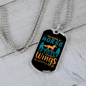 To Ride a Horse is to Fly Without Wings Horse Necklace Stainless Steel or 18k Gold Dog Tag 24" Chain-Express Your Love Gifts