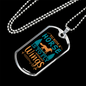 To Ride a Horse is to Fly Without Wings Horse Necklace Stainless Steel or 18k Gold Dog Tag 24" Chain-Express Your Love Gifts