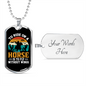 To Ride on a Horse Horse Necklace Stainless Steel or 18k Gold Dog Tag 24" Chain-Express Your Love Gifts