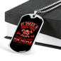 To Risk For People Firefighter Gift Stainless Steel or 18k Gold Dog Tag 24" Chain-Express Your Love Gifts