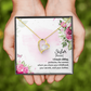 To Sister A Female Sibling Forever Necklace w Message Card-Express Your Love Gifts