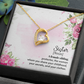 To Sister A Female Sibling Forever Necklace w Message Card-Express Your Love Gifts
