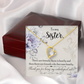To Sister Forever Necklace w Message Card-Express Your Love Gifts
