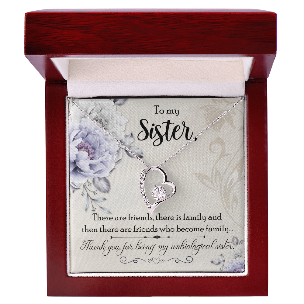 To Sister Forever Necklace w Message Card-Express Your Love Gifts